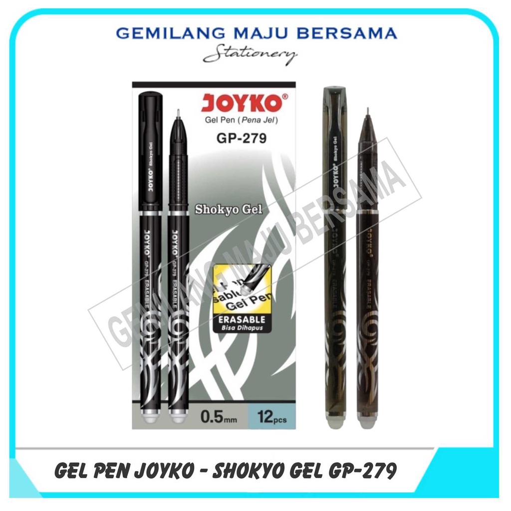 

Bolpen Gel / Bolpoin Gel / Gel Pen Joyko GP-279 Bisa Di Hapus (Harga Per Lsn = 12 buah)