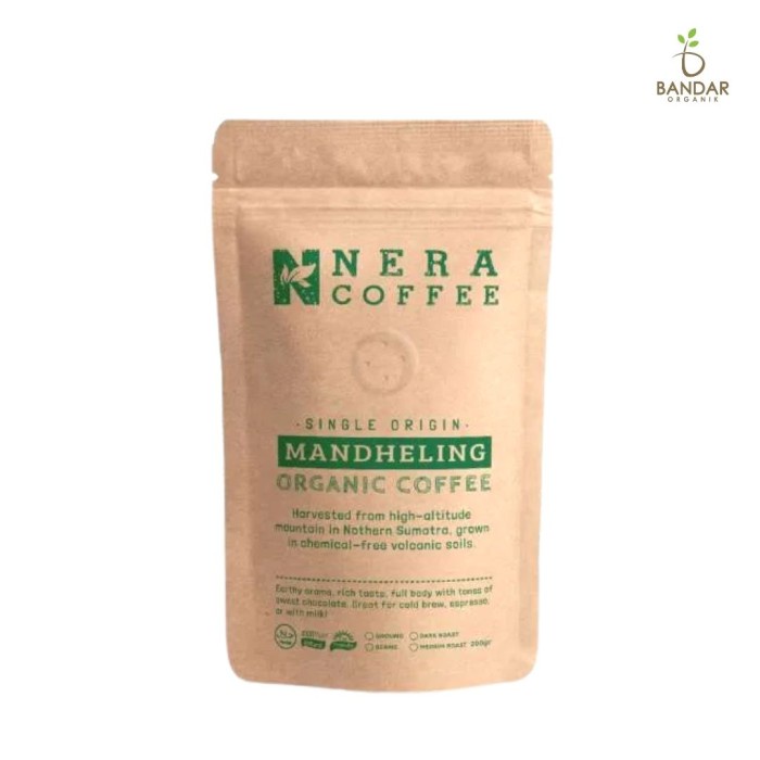 

NERA COFFEE - GROUND MANDHELING ORGANIC COFFEE / KOPI MANDHELING BUBUK