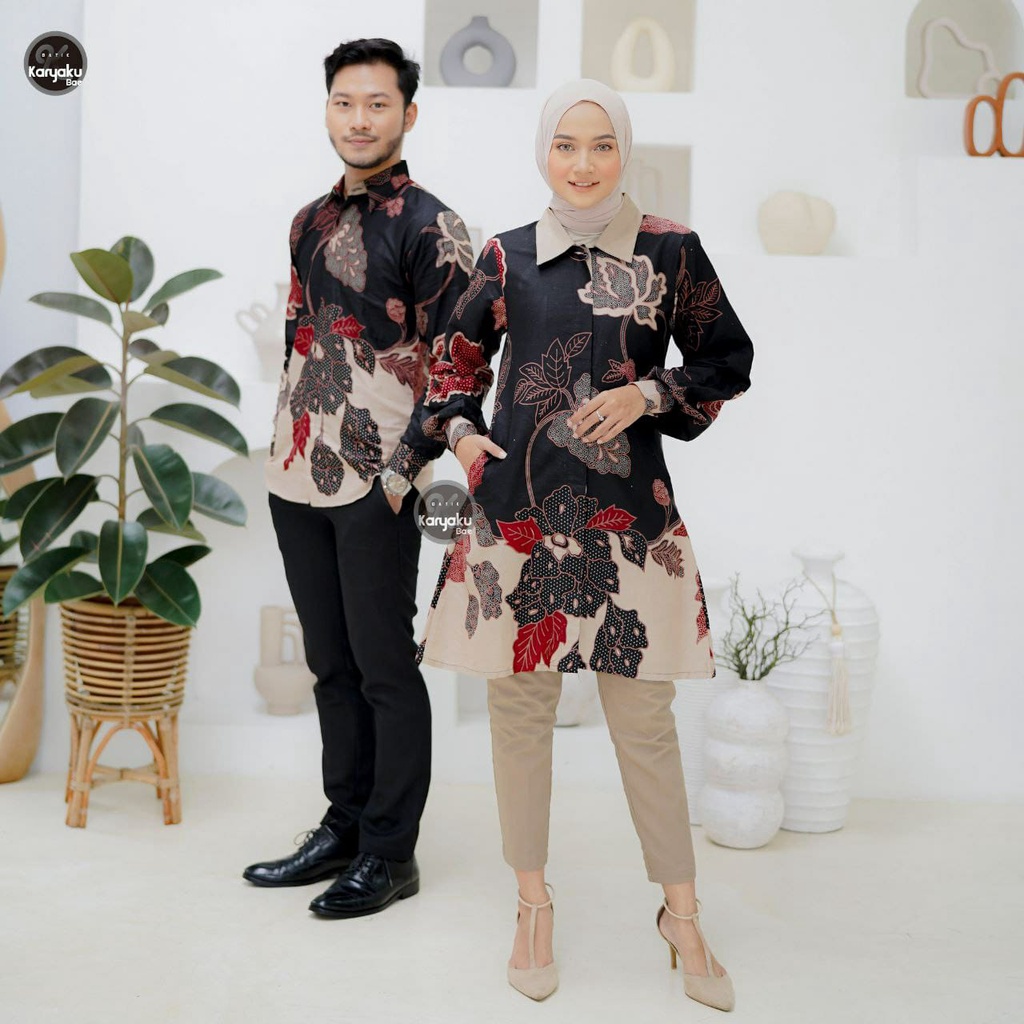 Batik couple modern couple batik kemeja tunik