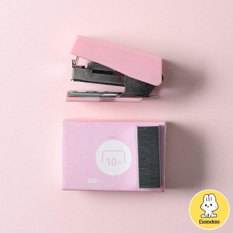 stapler staple cute set Stapler Mini Set Staples Perlengkapan Kantor  Mengikat Logam Kreatif -Doo