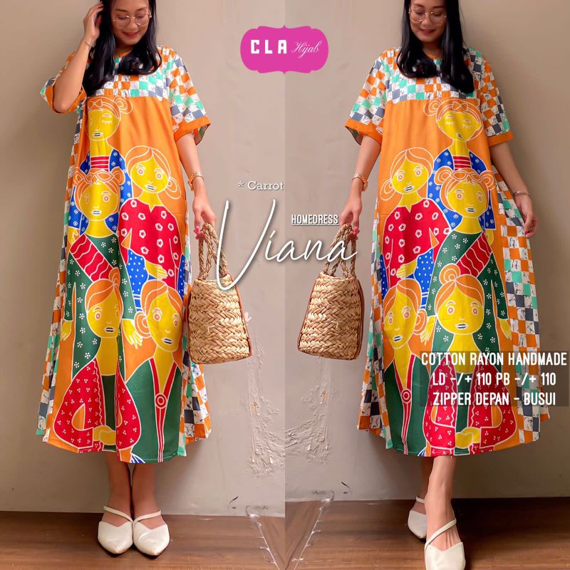Viana Homedress Daster / Tarisa Homedress Daster Murah By Cla Hijab