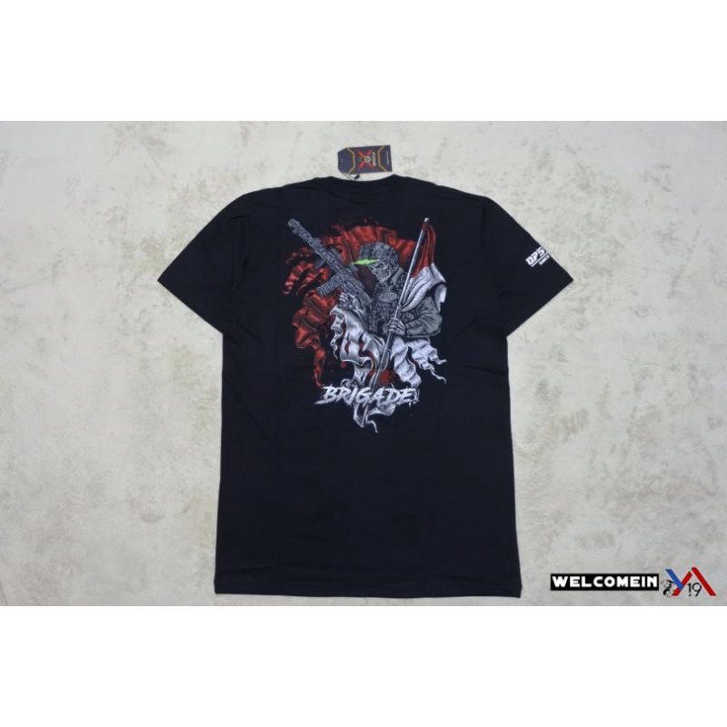 Kaos Premium Tactical Brigade Hitam / T-Shirt Cotton Combed Opsyle