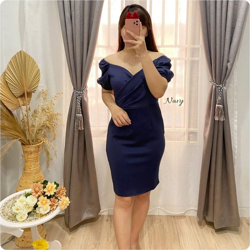 Classy Mini Dress Bodycone Korean Style