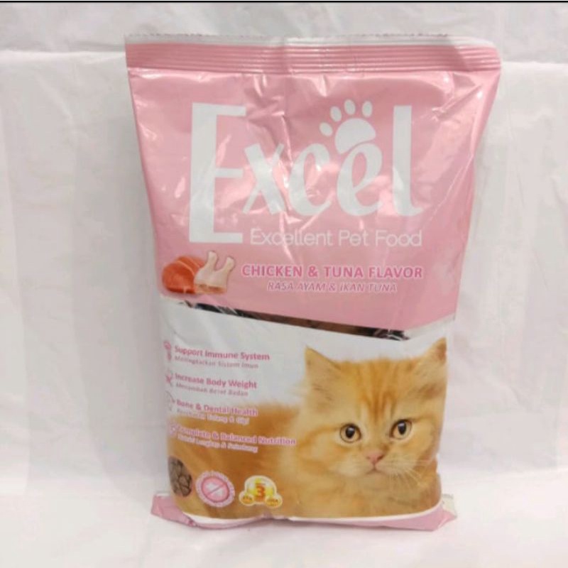 Excel mother&amp;kitten promo paket 10kg(500gr×20) -GOJEK ONLY- makanan kucing excel chiken&amp;tuna catfood