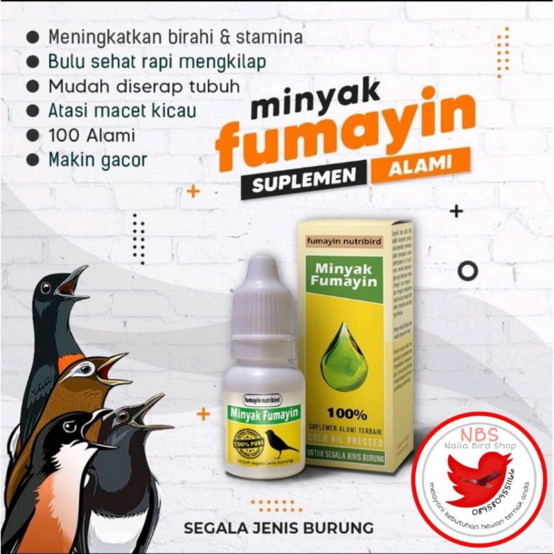 MINYAK FUMAYIN VITAMIN BURUNG PENGGACOR BURUNG