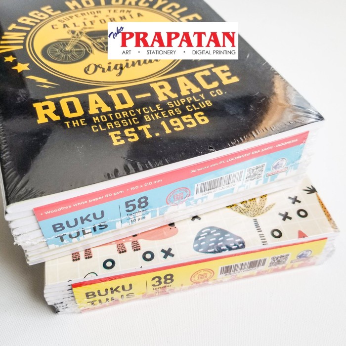 

Buku Tulis Locomotif 58 lembar (isi : 10 buku) / Notebook NANDAA