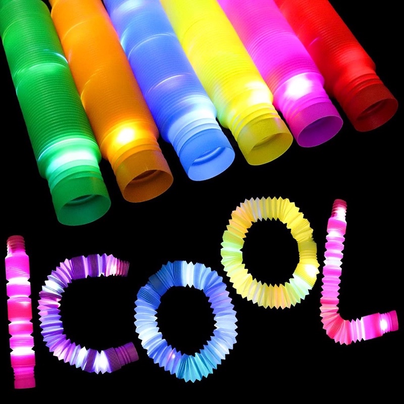 Mainan Viral POP LIGHT/ LED POP TUBES/ Mainan SELANG TARIK/ LIGHT UP POP PIPES