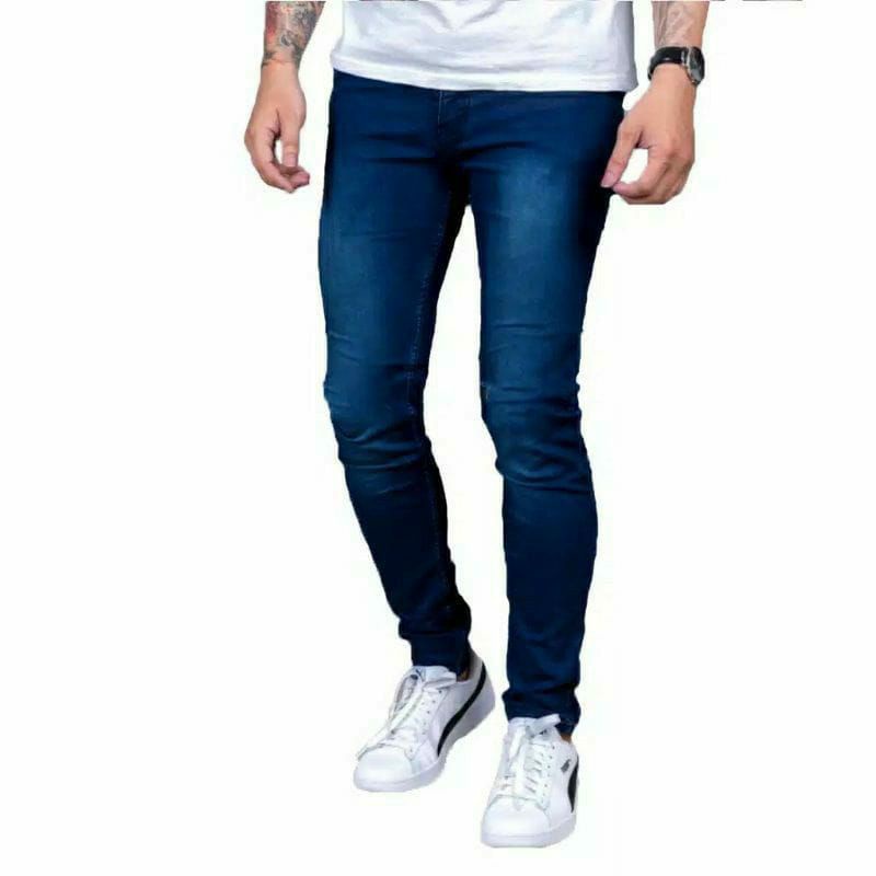 ORIGINAL ALW Celana Jeans Panjang Cowok Pria Slimfit Skinny Pensil Bio Stone Stretch Denim Murah