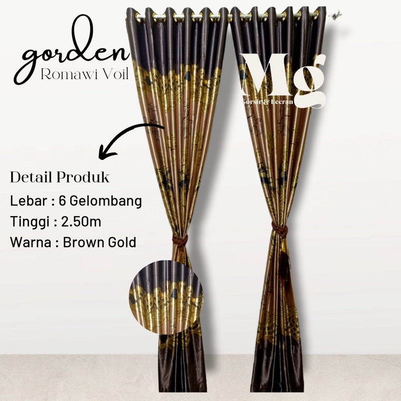 Gorden Voil Motif Emas