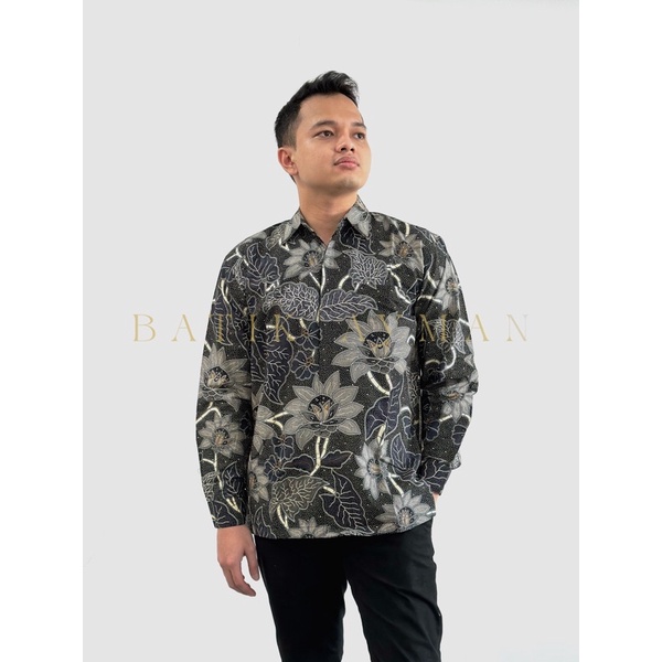 Batik Ayman - Mandaka | Kemeja Batik Pria Katun Solo Halus Lengan Panjang Full Furing