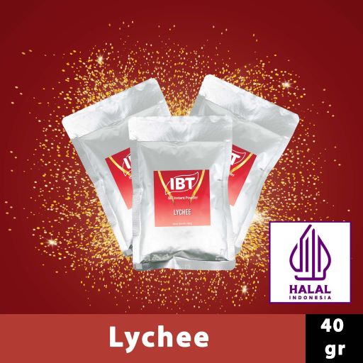 

Bahan Minuman Bubuk Rasa Lychee Leci Kelapa Instant IBT Drink Powder Sachet