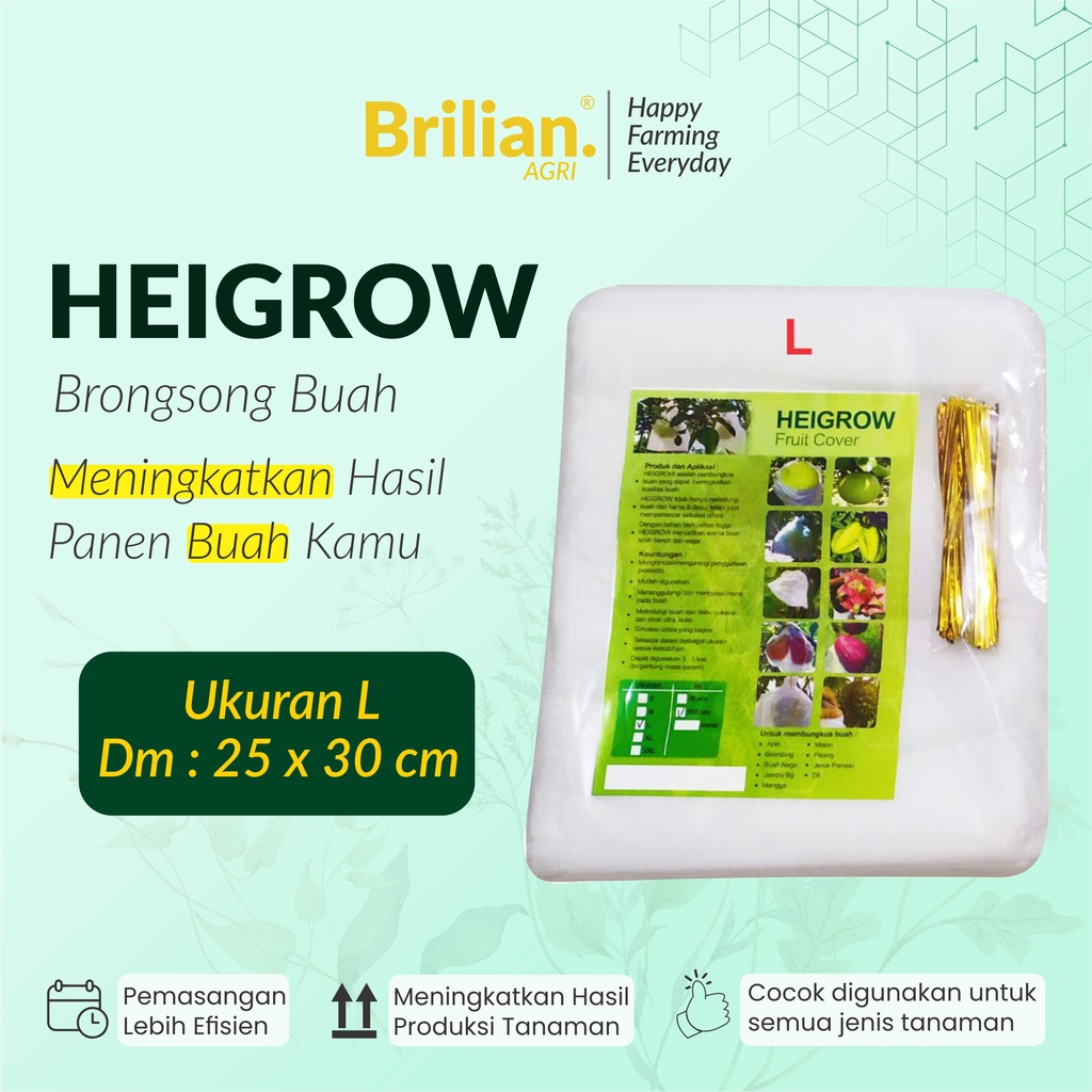 Heigrow Fruit Cover Pembungkus Buah Brongsong Buah Anggur Size L