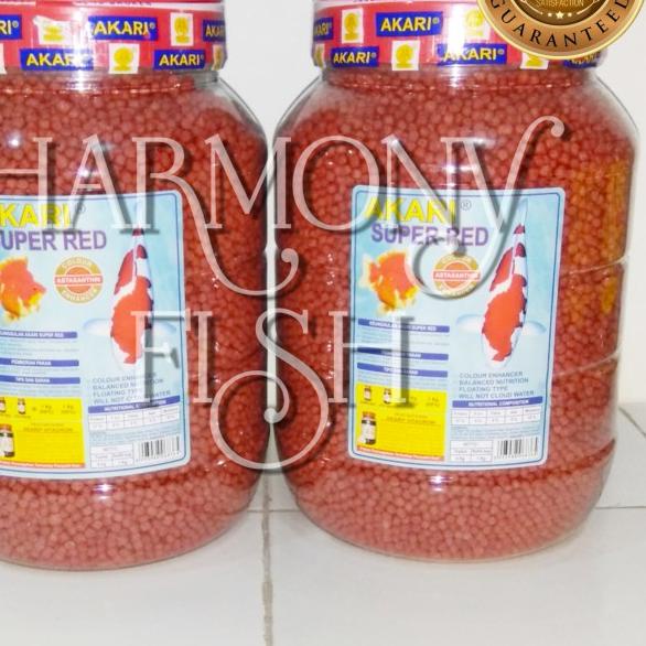 AKARI SUPER RED 4KG 5MM Pelet Pakan Ikan Koi Koki Louhan Kasar 4 Kg