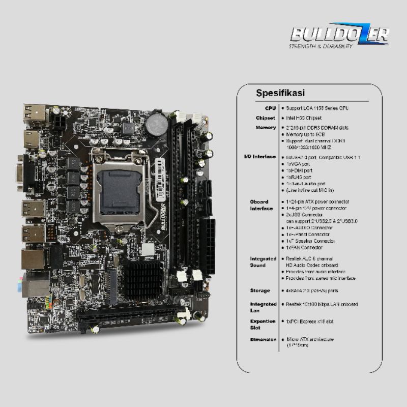 MOTHERBOARD BULLDOZER H55B-LZ