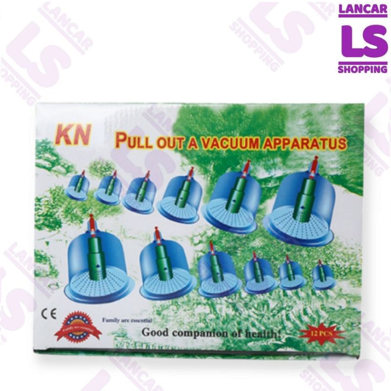 [COD] Kop Angin Alat Bekam Modern Vacuum Cupping Isi 12 Cup Kit Terapi Badan