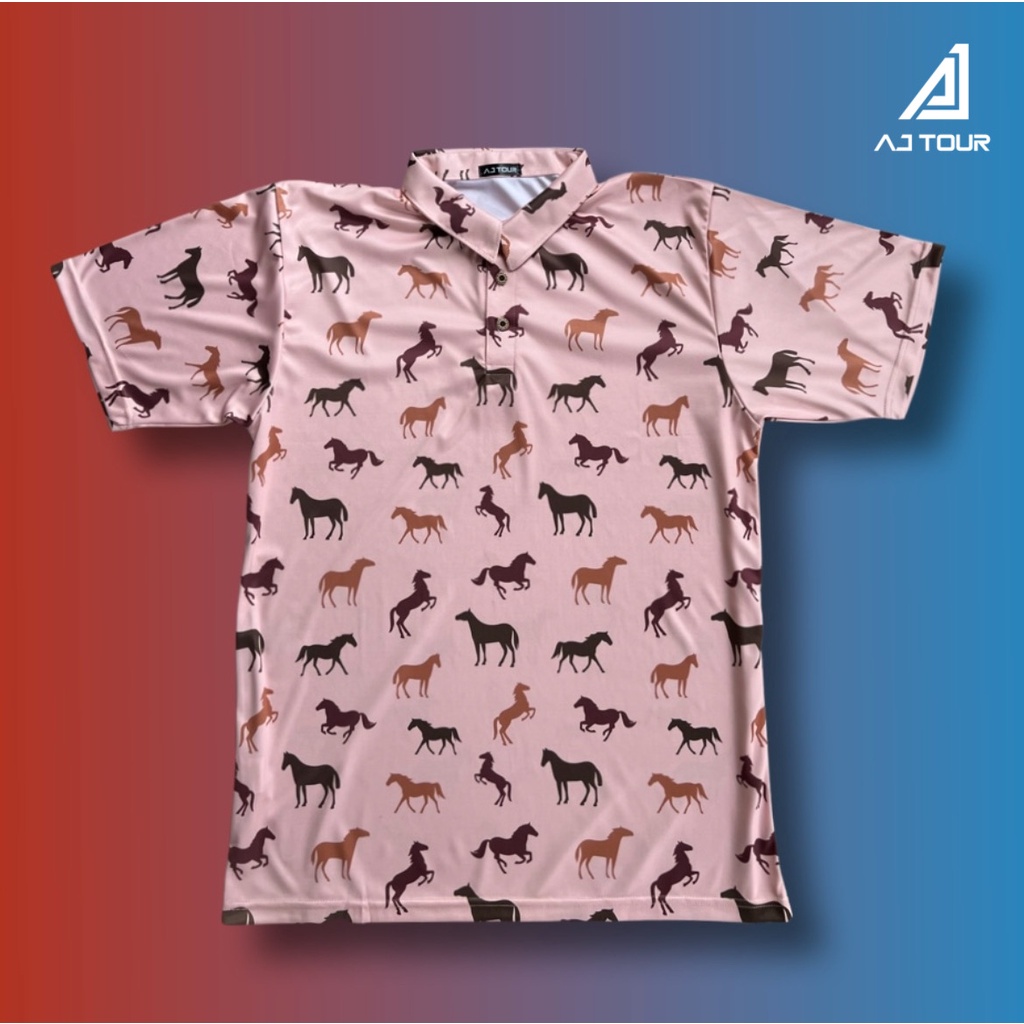 Horse Vintage Golf Polo AJ Tour