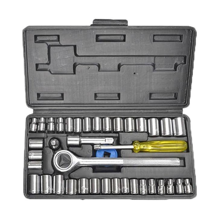 Kunci Pas 40 Pcs Multipurpose Combination Socket Wrench - Kunci shock Wrench Set 1/4 Bolting - Kenji Shop