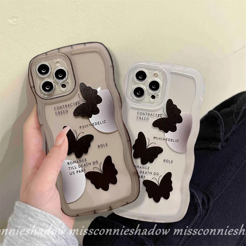 Soft Case TPU Motif Kupu-Kupu Untuk IPhone 11 Pro Max 7Plus 8Plus 13 12 14 Pro Max XR X XS Max 7 8 6 6s Plus 14 Plus SE 2020