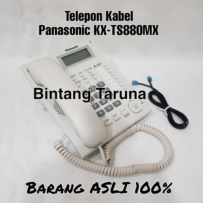 Pesawat Telepon Panasonic KX-TS880MX Telpon Kabel Panasonic KX-TS880 Telepon Panasonic TS880 (Putih)