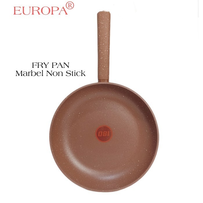 Fry Pan Marble Red Dot 180 Anti Lengket Europa Kuali Pengorengan 24 Cm
