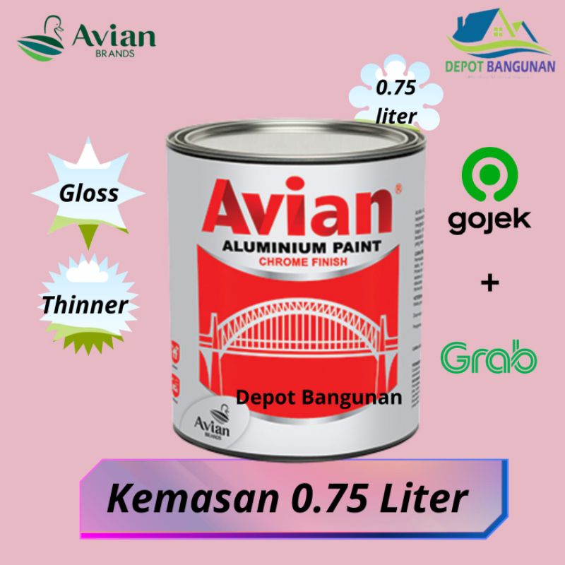 Cat Alumunium Chrome AVIAN Alumunium AVIAN Silver Alumunium 0.75 Liter