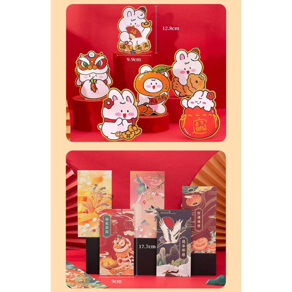 Top 6PCS Kelinci Amplop Merah CNY Spring Festival Ulang Tahun Hajatan Imlek