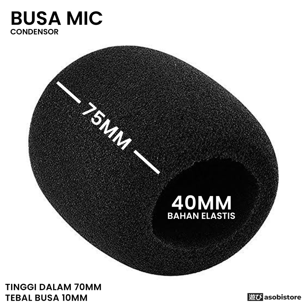 BUSA MIC WIND SHIELD FOAM CONDENSER MICROPHONE