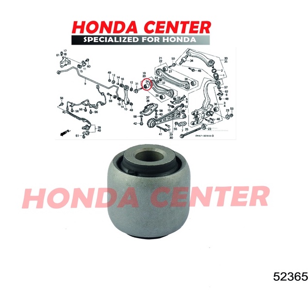 bushing bush bosh bos karet lower arm sayap belakang honda accord maestro cielo 1990 1991 1992 1993 1994 1995 1996 1997