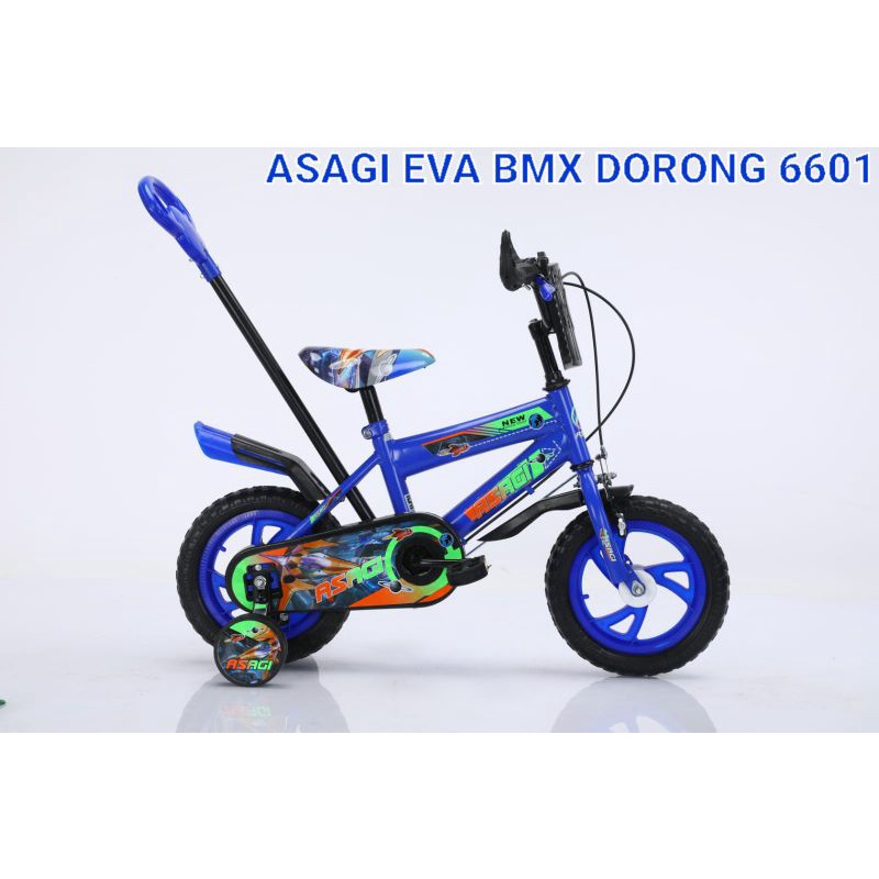 Sepeda anak BMX 12&quot;  Ban Eva busa padat untuk anak 2 sd 4 tahun Ban Busa SESUAI GAMBAR SHOPEE  NO 1  ada roda Bantu sesuai gambar dipajang