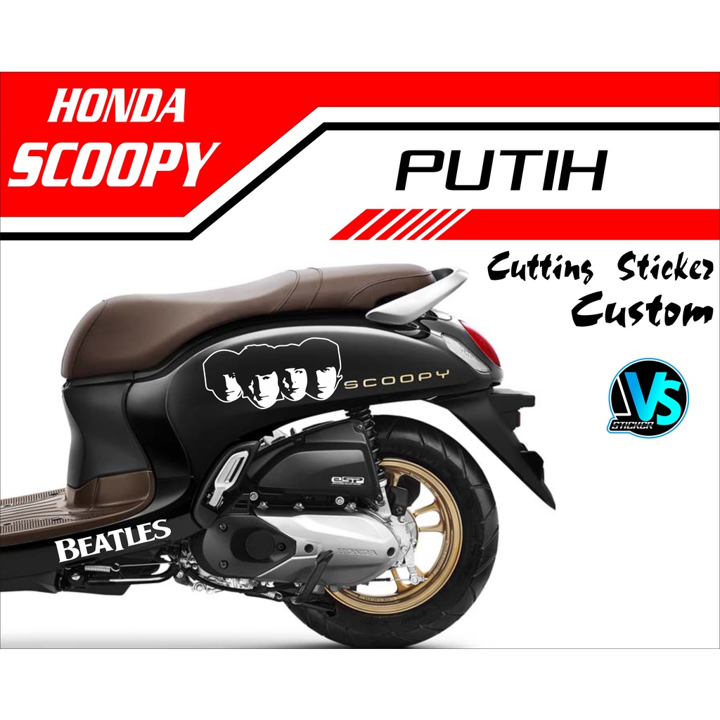 Stiker THE BEATLES Cutting Sticker Honda Scoopy