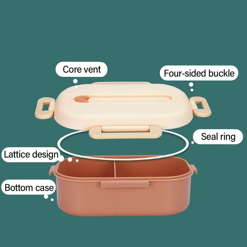 Top Lunch Box Portable Untuk Pelajar Pekerja Kantor Dengan Sendok Wadah Makanan