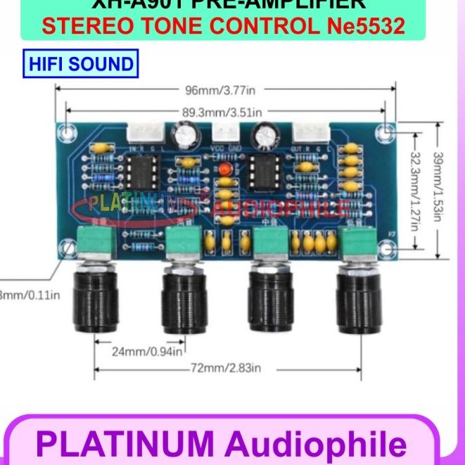 Tone Control Stereo NE5532 Hifi Pre Amplifier NE5532