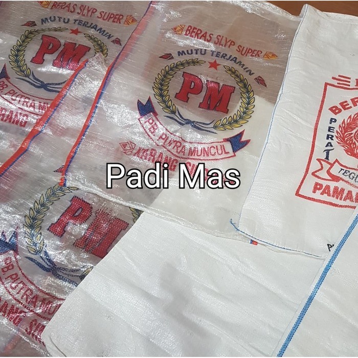 Karung Beras 50 kg / bekas beras 50kg / Karung Plastik