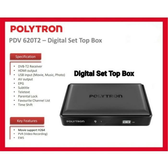SET TOP BOX POLYTRON PDV 620 T2