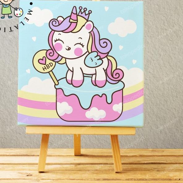 

PAINT BY NUMBER KANVAS 20X20 UNICORN EDITION - unicorn magic