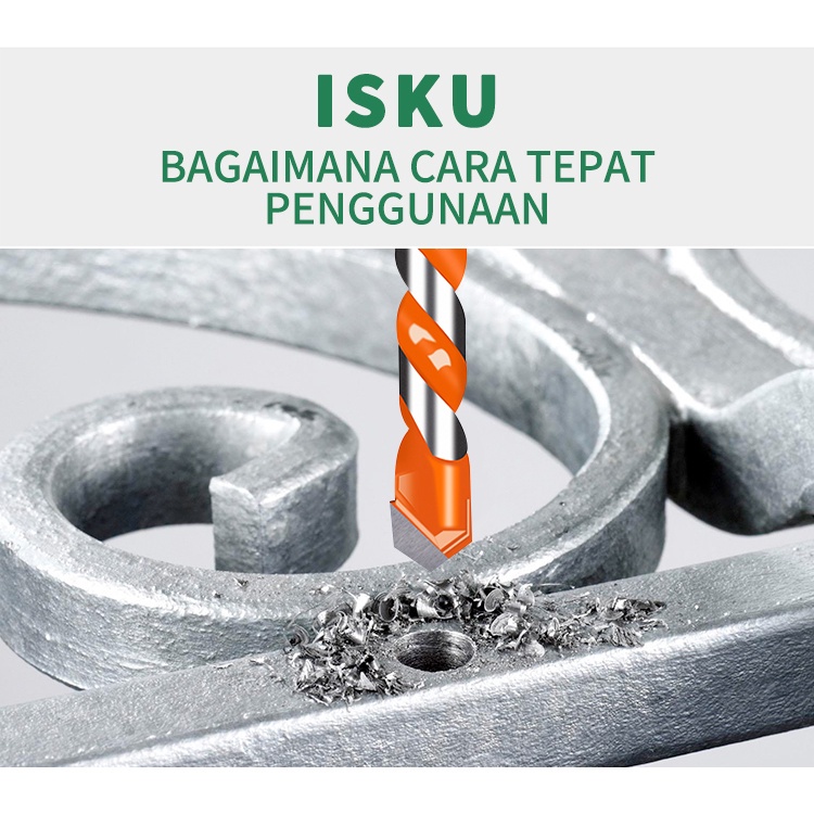 ISKU Mata Bor Drill Set 5 pcs Multi Purpose Bor Besi Beton Kayu Multifungsi Keramik Plastik Alumunium