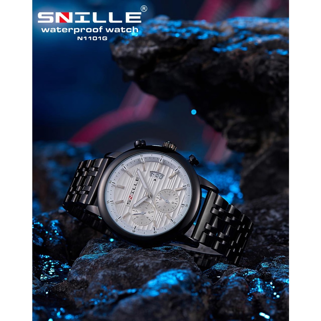 Snille Jam Tangan Rantai Pria Wanita Unisex Original Asli Anti Air Waterproof 1101