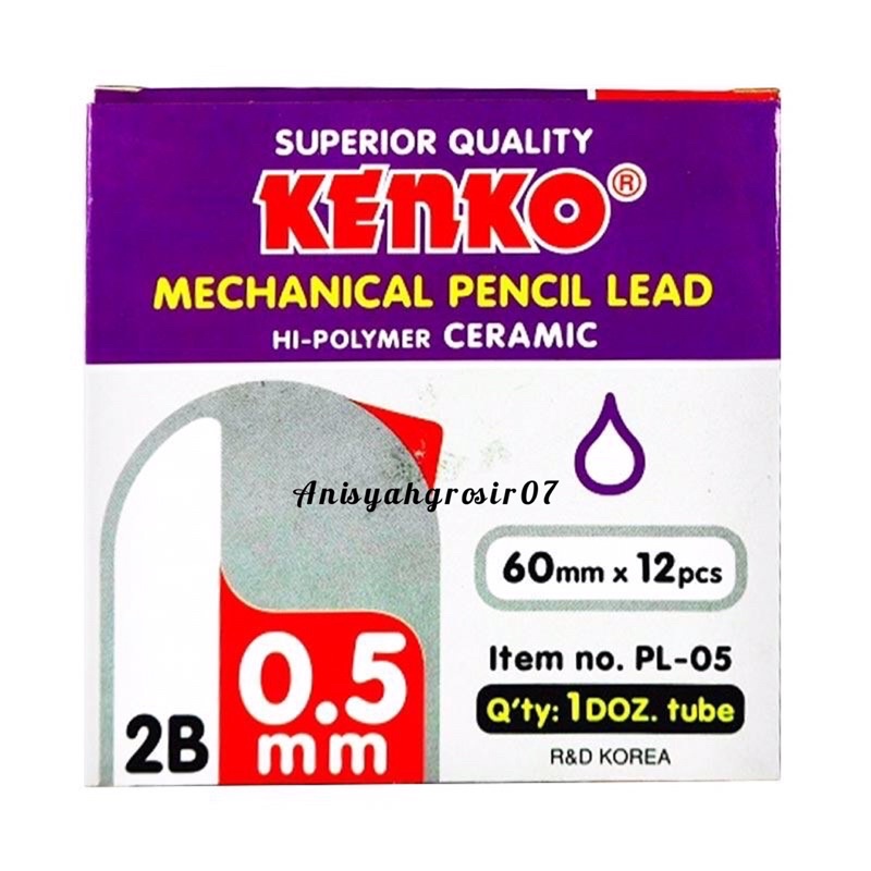 

(SATUAN) Isi pensil mekanik 0.5mm/Lead pensil Kenko 0.5mm PL-05
