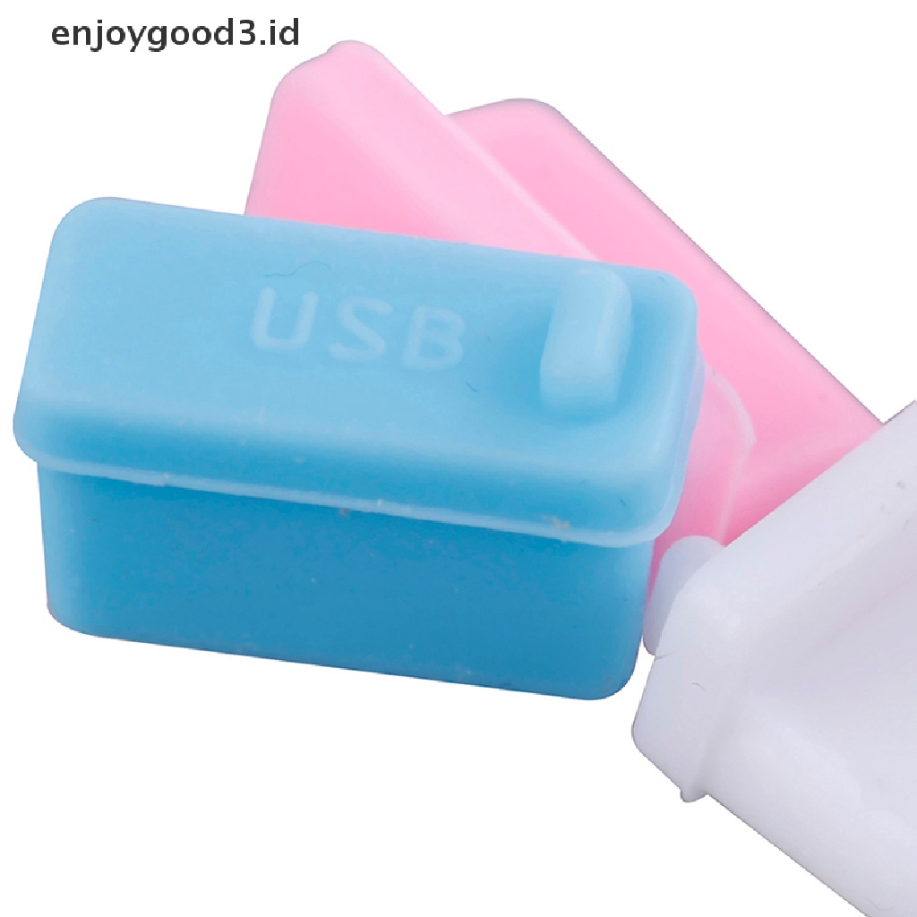 10pcs cover Pelindung plug usb Bahan Silikon anti Debu