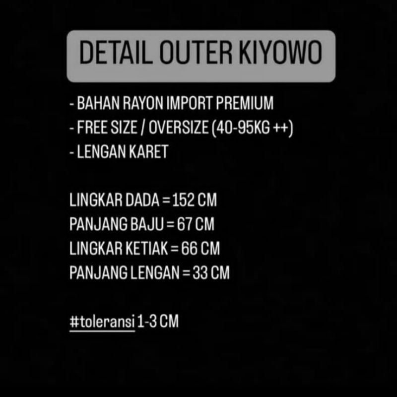OUTER KIYOWO// OUTER RAYON PREMIUM//OUTER CROP OVERSIZE
