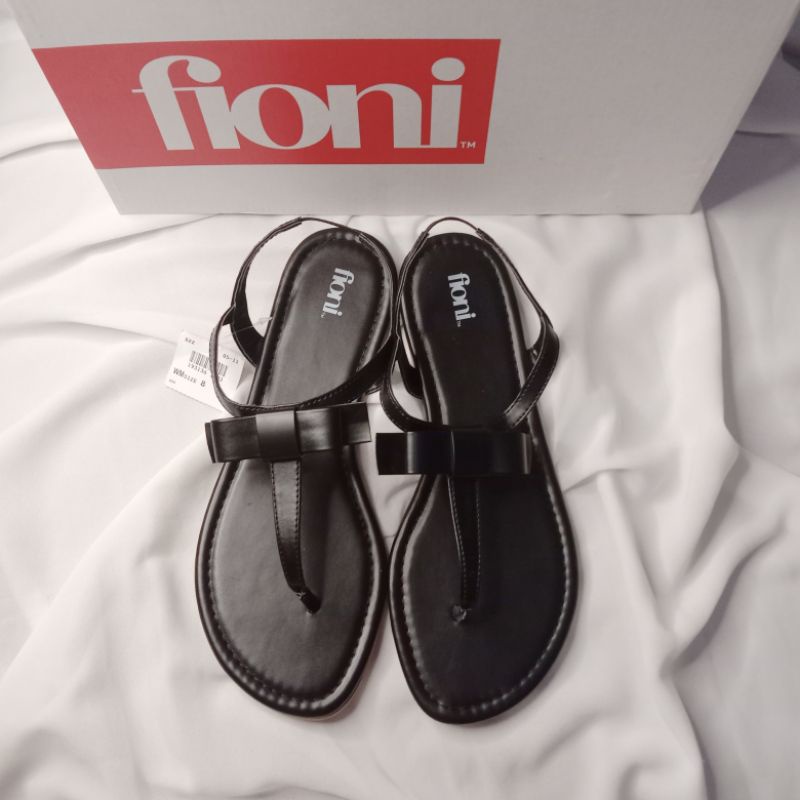 Sandal Flat Tali Pita FIONI BY PAYLESS black