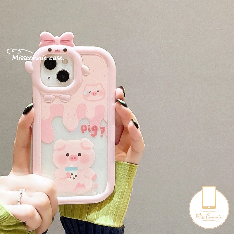 Case Untuk Samsung A04 A73 A14 A03 A53 A04E A23 A51 A12 A13 A32 A50 A50s A30s A52 A02s A52s A31 A04s A22 A1 A21s A71 Kartun Busur Little Monster Lensa Es Krim Susu Teh Babi Soft Case