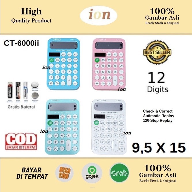 

Calculate Kalkulator Citizen 6000Ii Warna / Calculator Ct-6000Ii Ct 6000 12Digit