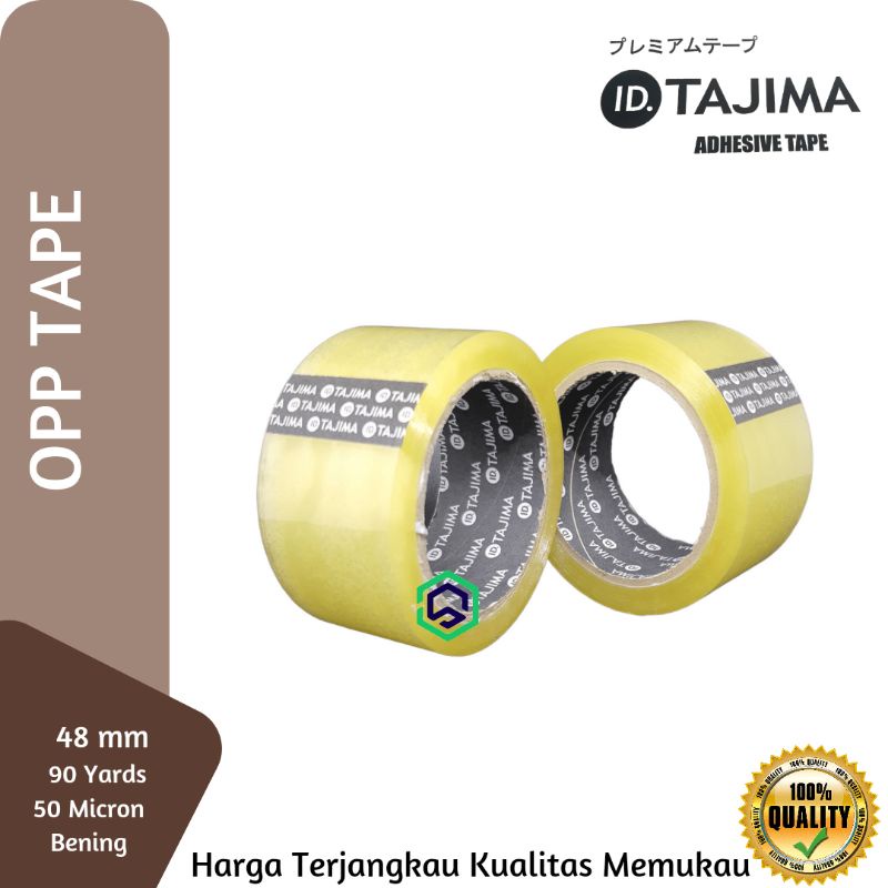 

Lakban Bening Coklat 48 mm x 90 yards Lengket Murah Ekonomis Tajima