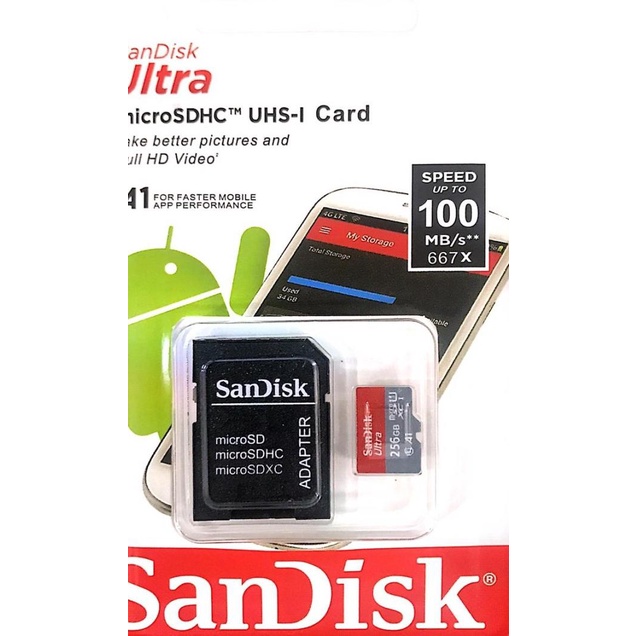 Kartu Memori Sandisk Ultra 32GB/64GB/128GB/256GB/512GB Microsd - 32 gb