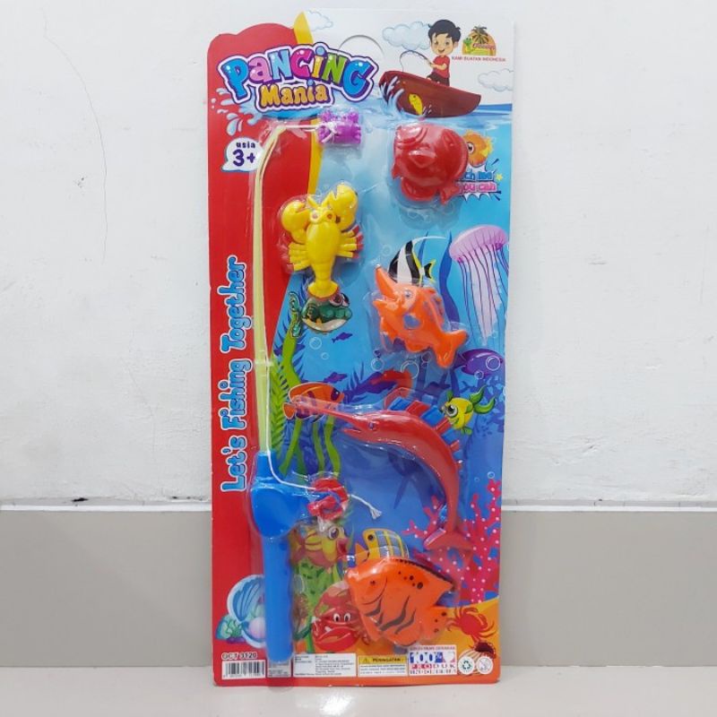 Mainan Set Pancing Ikan Magnet - Mancing Fishing Anak Laki Perempuan
