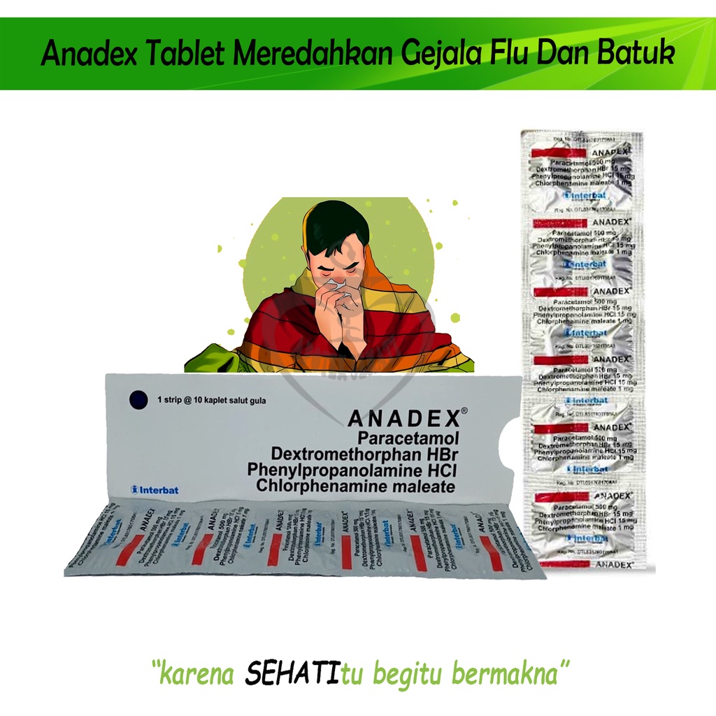Anadex Tablet Obat Meringankan Flu Batuk Demam Dewasa