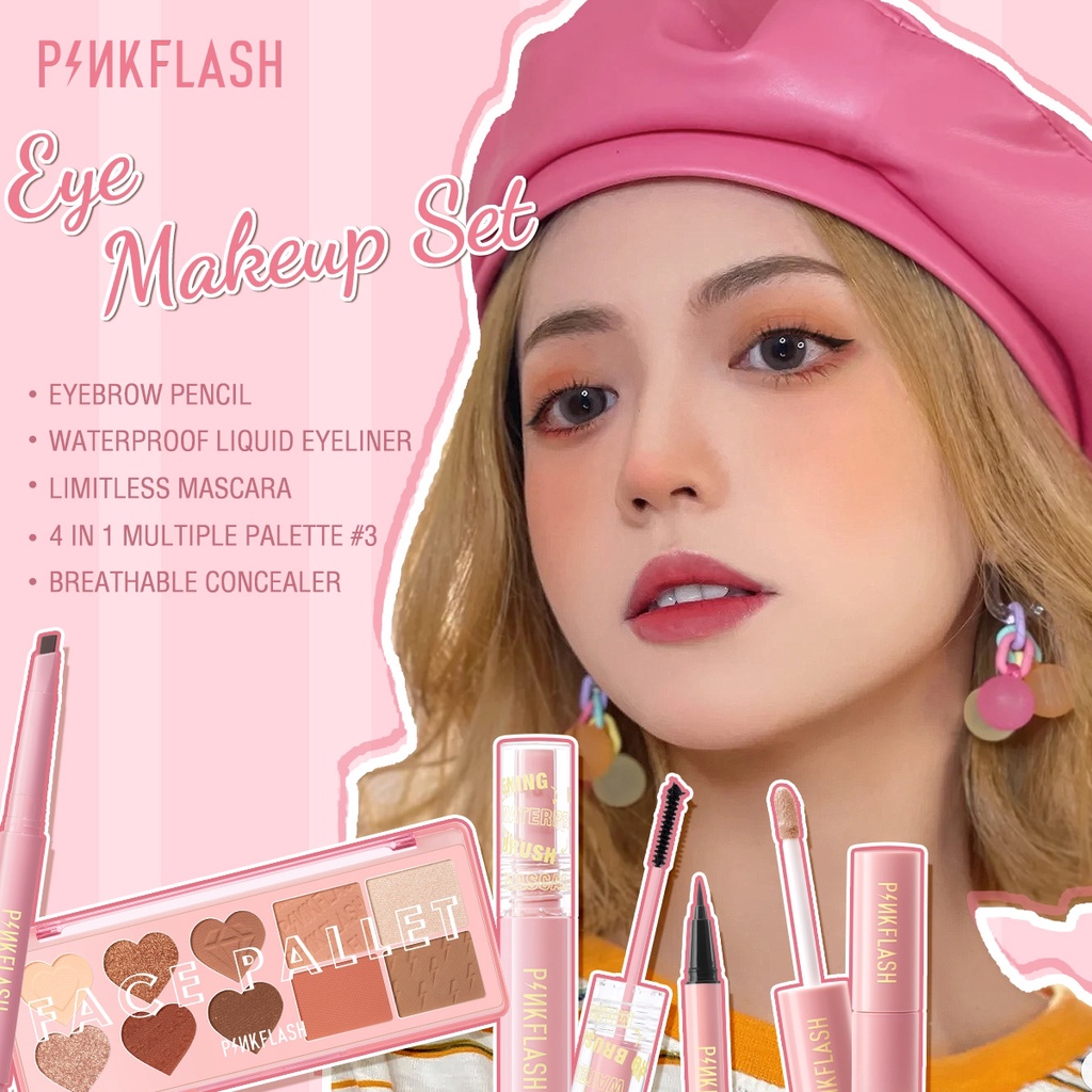 Paket Murah PINKFLASH OhMyColor 1 Anniversary Makeup Beauty Sets/ The Hottest makeup/ Set Eye Makeup