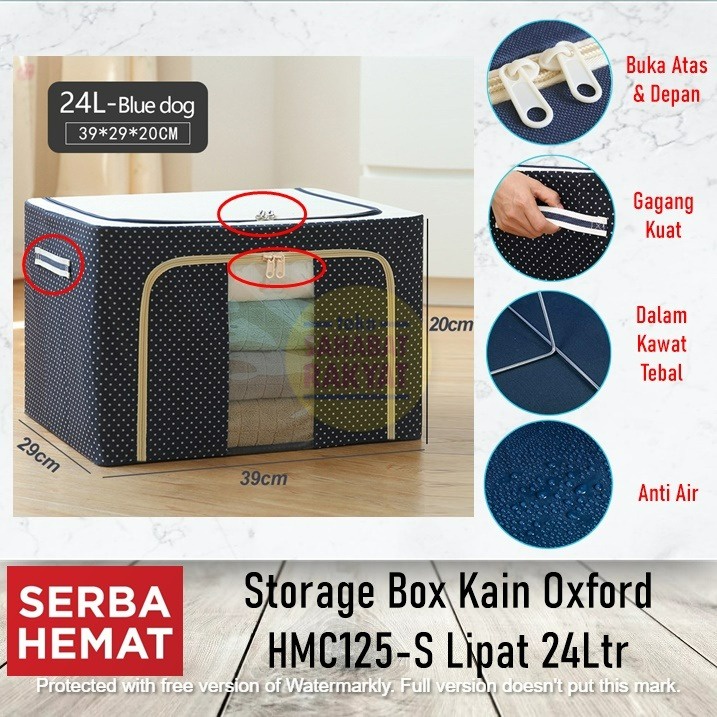 Storage Box/Kotak Penyimpanan Kain Oxford HMC125-L -R Lipat