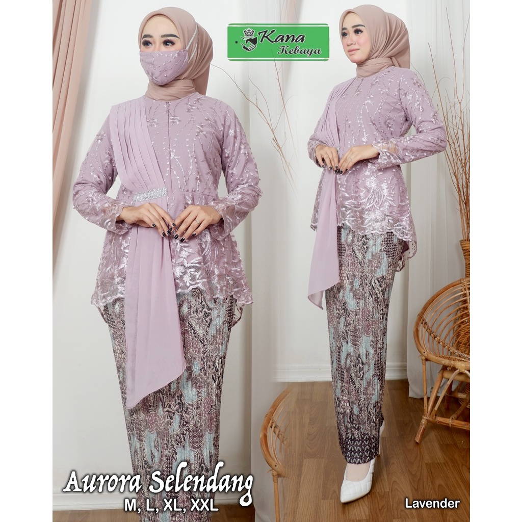 kebaya aurora brukat atasan kebaya stelan kebaya baju kebaya stelan modern wanita 2022 setelan kebay